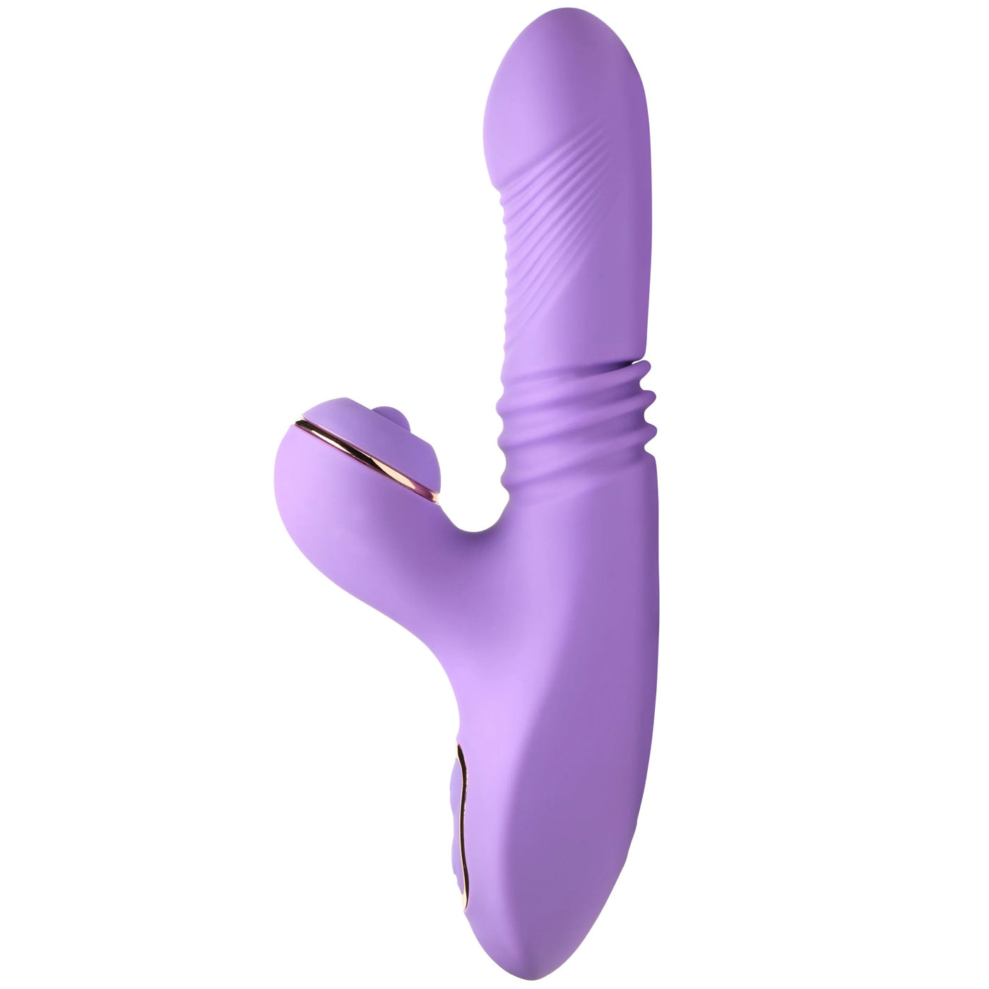 Pro-Thrust Max 14x Thrusting and Pulsing Silicone Rabbit - Purple - Not Very Vanilla