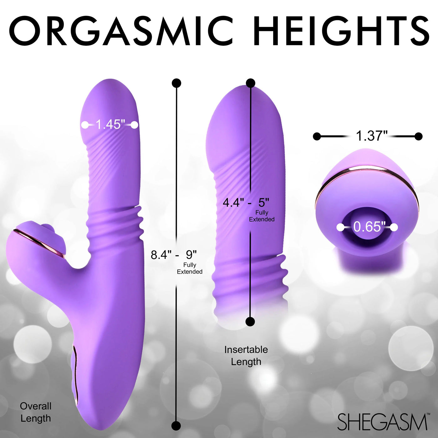 Pro-Thrust Max 14x Thrusting and Pulsing Silicone Rabbit - Purple - Not Very Vanilla