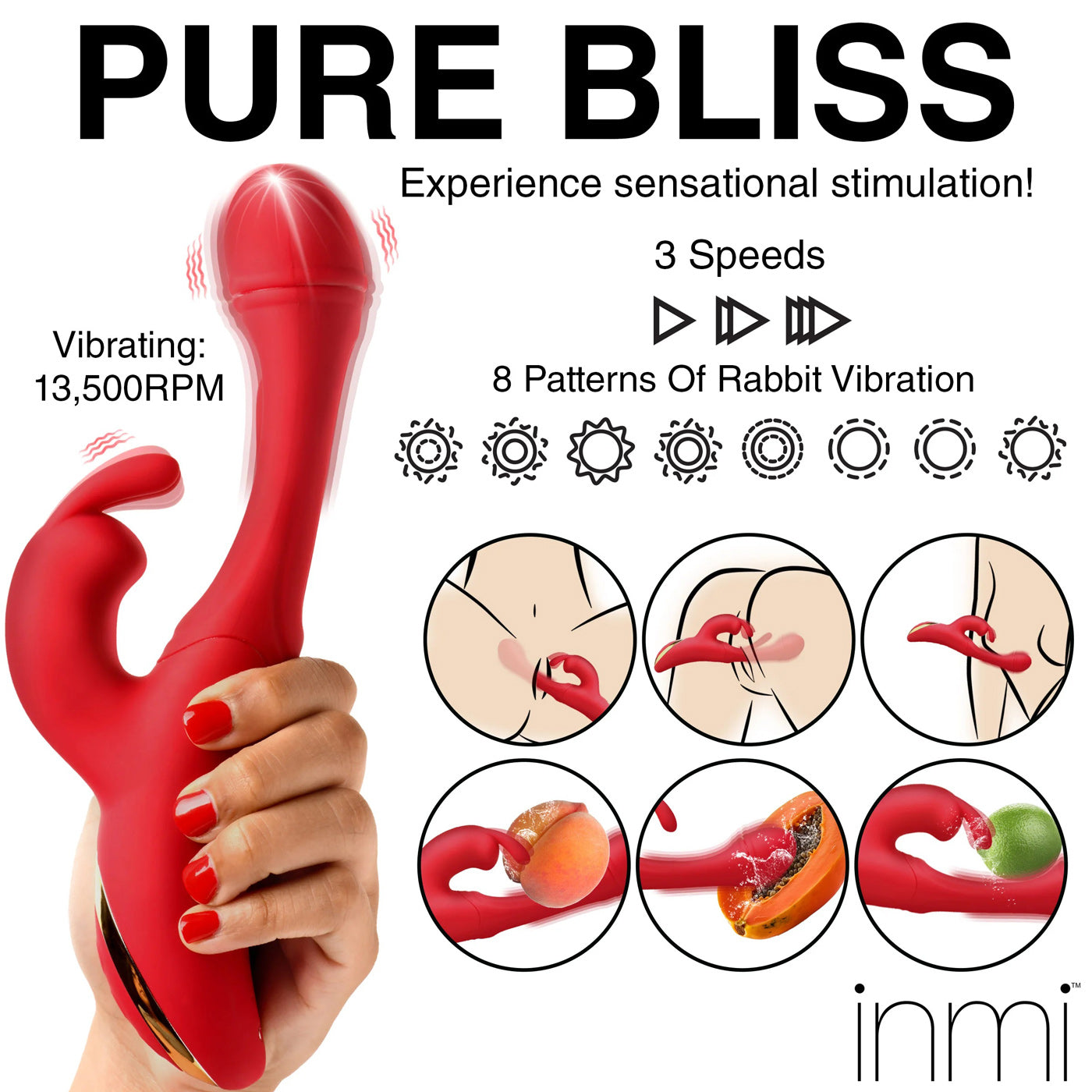 Rabbit Flick Flicking Silicone Rabbit Vibrator - Red - Not Very Vanilla