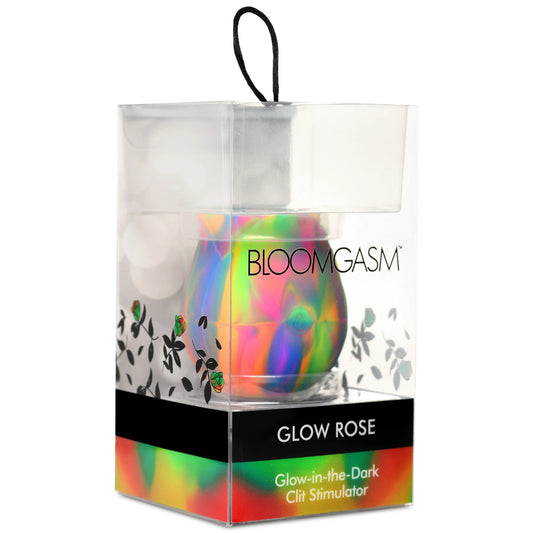 Glow Rose Glow-in-the-Dark Rose Clit Stimulator - Rainbow - Not Very Vanilla