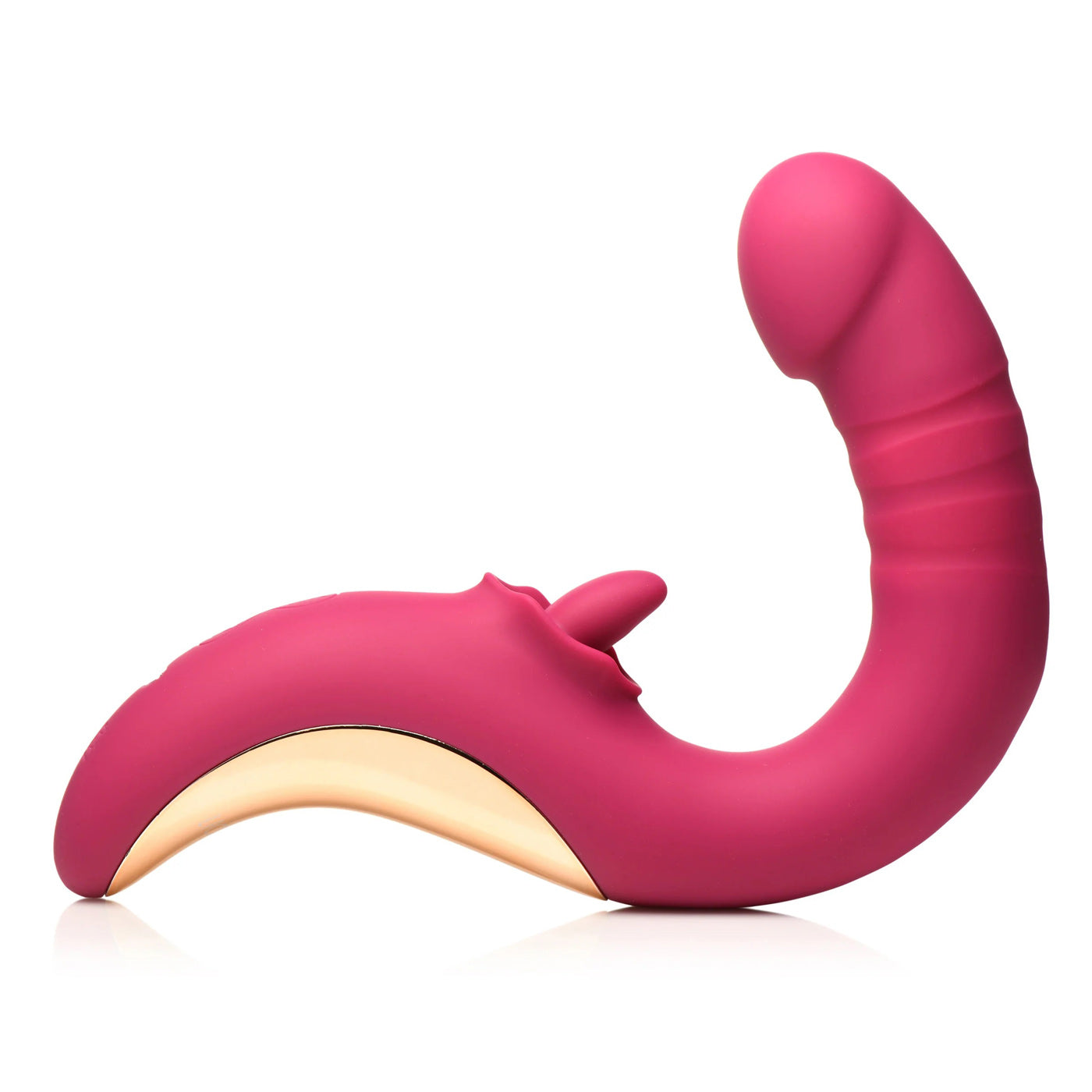 Tease and Please Thrusting and Licking Vibrator - Fuchsia - Not Very Vanilla