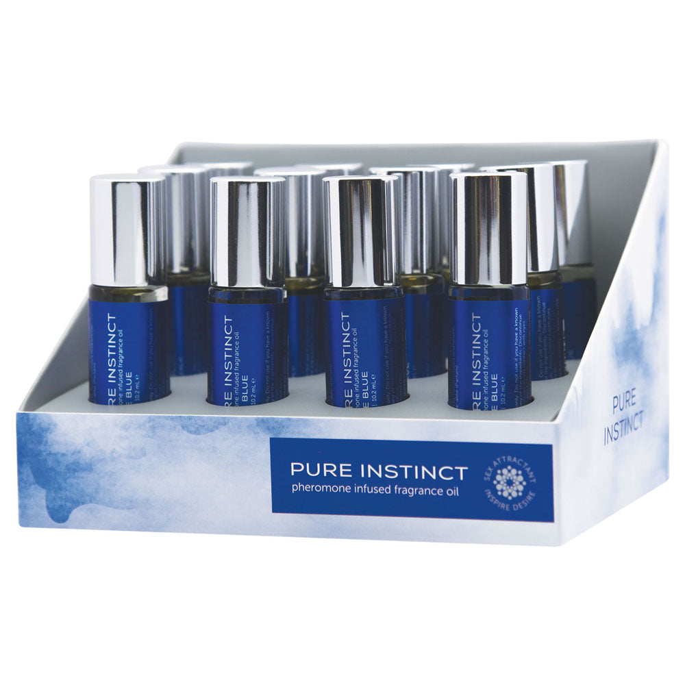 Pure Instinct Pheromone Fragrance Oil True Blue Roll on 12 Pc Display - Not Very Vanilla