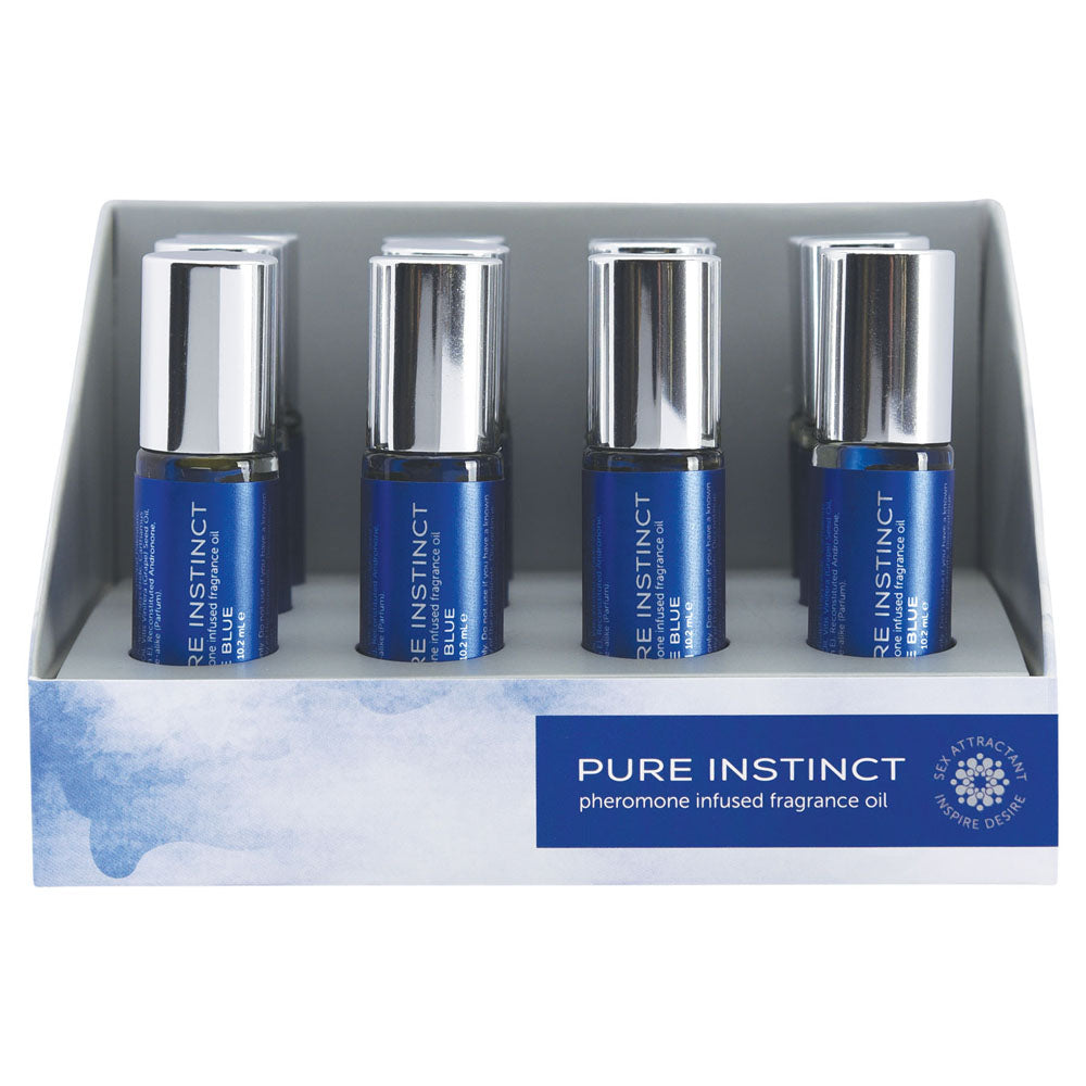 Pure Instinct Pheromone Fragrance Oil True Blue Roll on 12 Pc Display - Not Very Vanilla