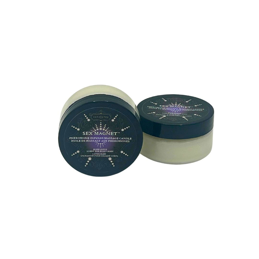 Sex Magnet Blue Lotus Pheromone Massage Candle - Not Very Vanilla