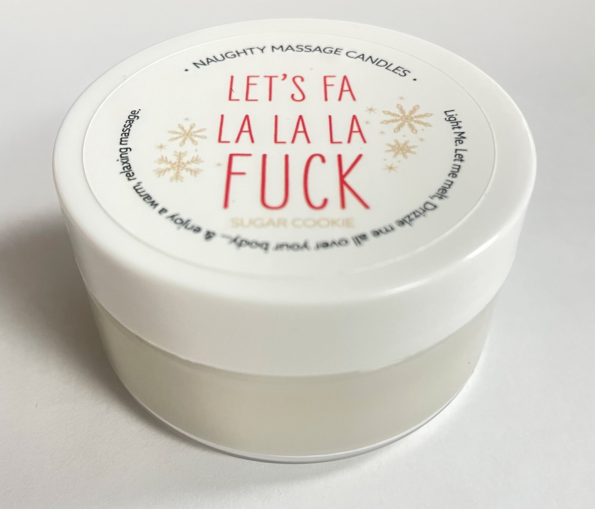 Let's Fa La La La Fuck Massage Candle - Sugar Cookie 1.7 Oz - Not Very Vanilla