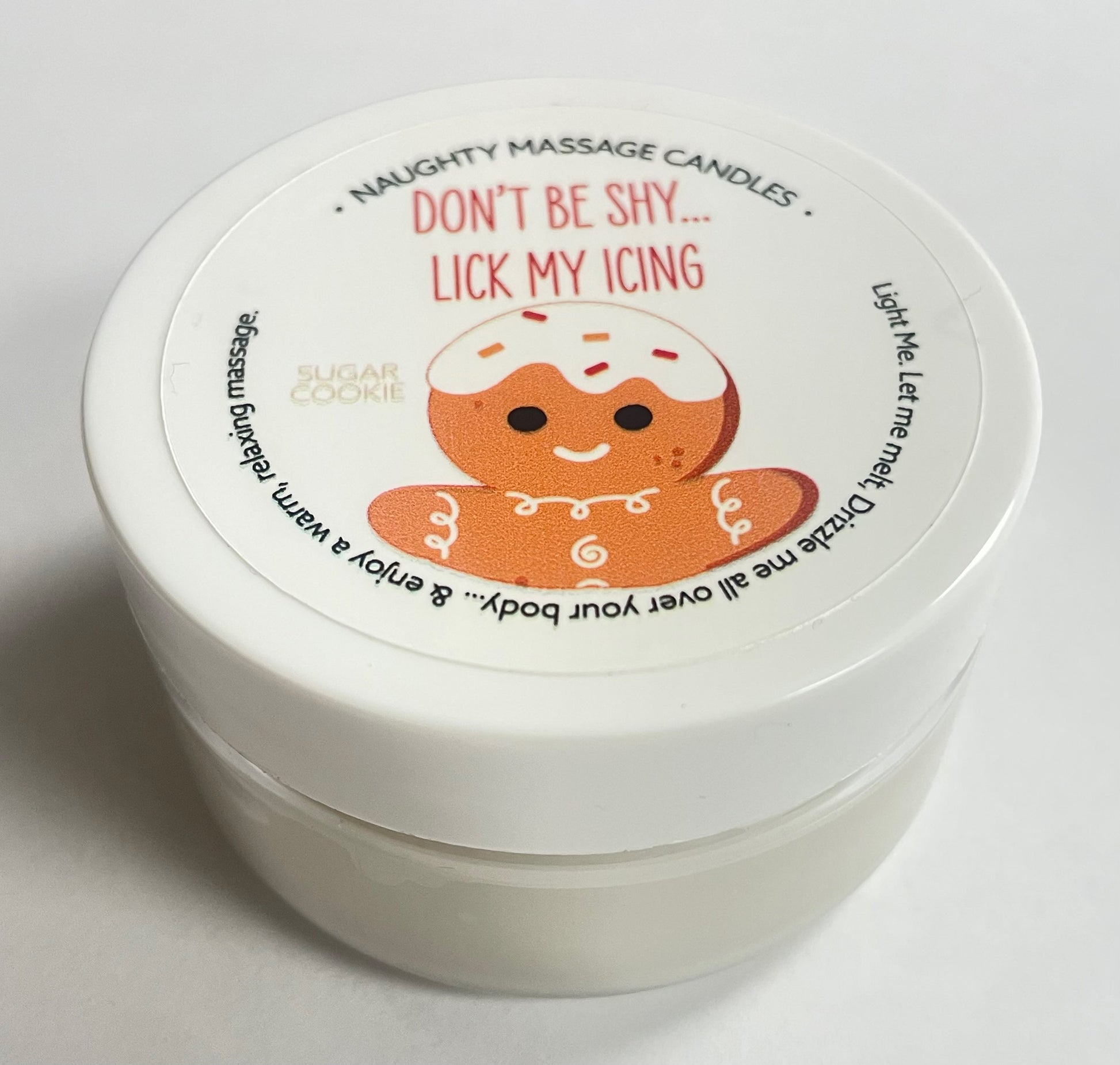 Don't Be Shy Lick My Icing Massage Candle - Sugar Cookie 1.7 Oz - Not Very Vanilla