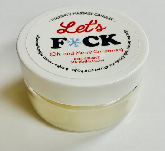 Let's Fuck Massage Candle - Peppermint Marshmallow 1.7 Oz - Not Very Vanilla