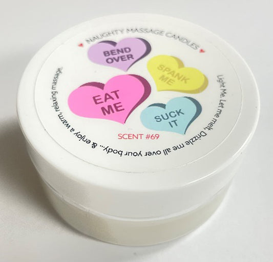 Vday Candy Heart Massage Candle - Madagascar Vanilla 1.7 Oz - Not Very Vanilla