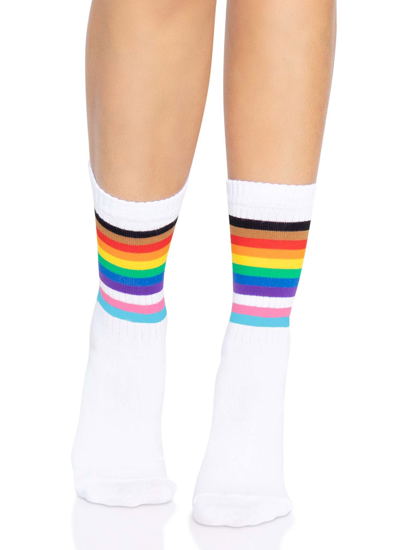 Pride Crew Socks - One Size - Rainbow - Not Very Vanilla