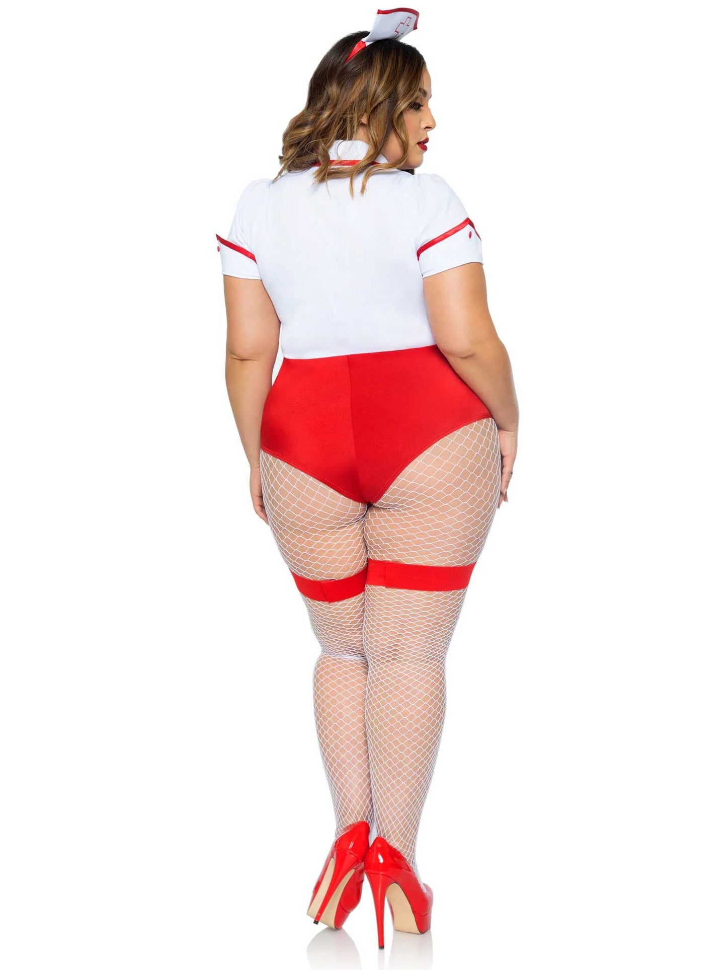 Plus Nurse Feelgood Sexy Costume - 3x/4x - White / Red - Not Very Vanilla