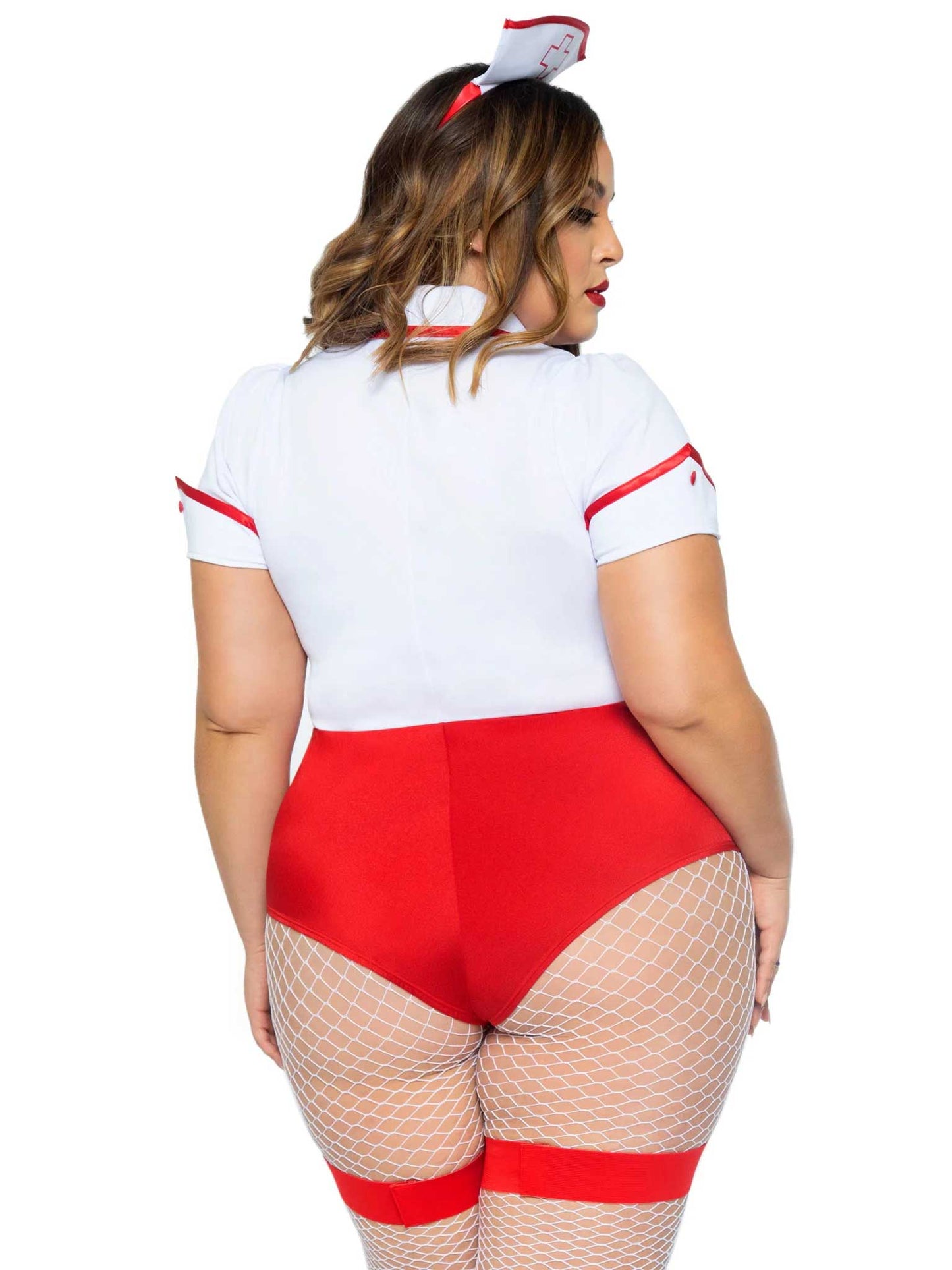 Plus Nurse Feelgood Sexy Costume - 3x/4x - White / Red - Not Very Vanilla