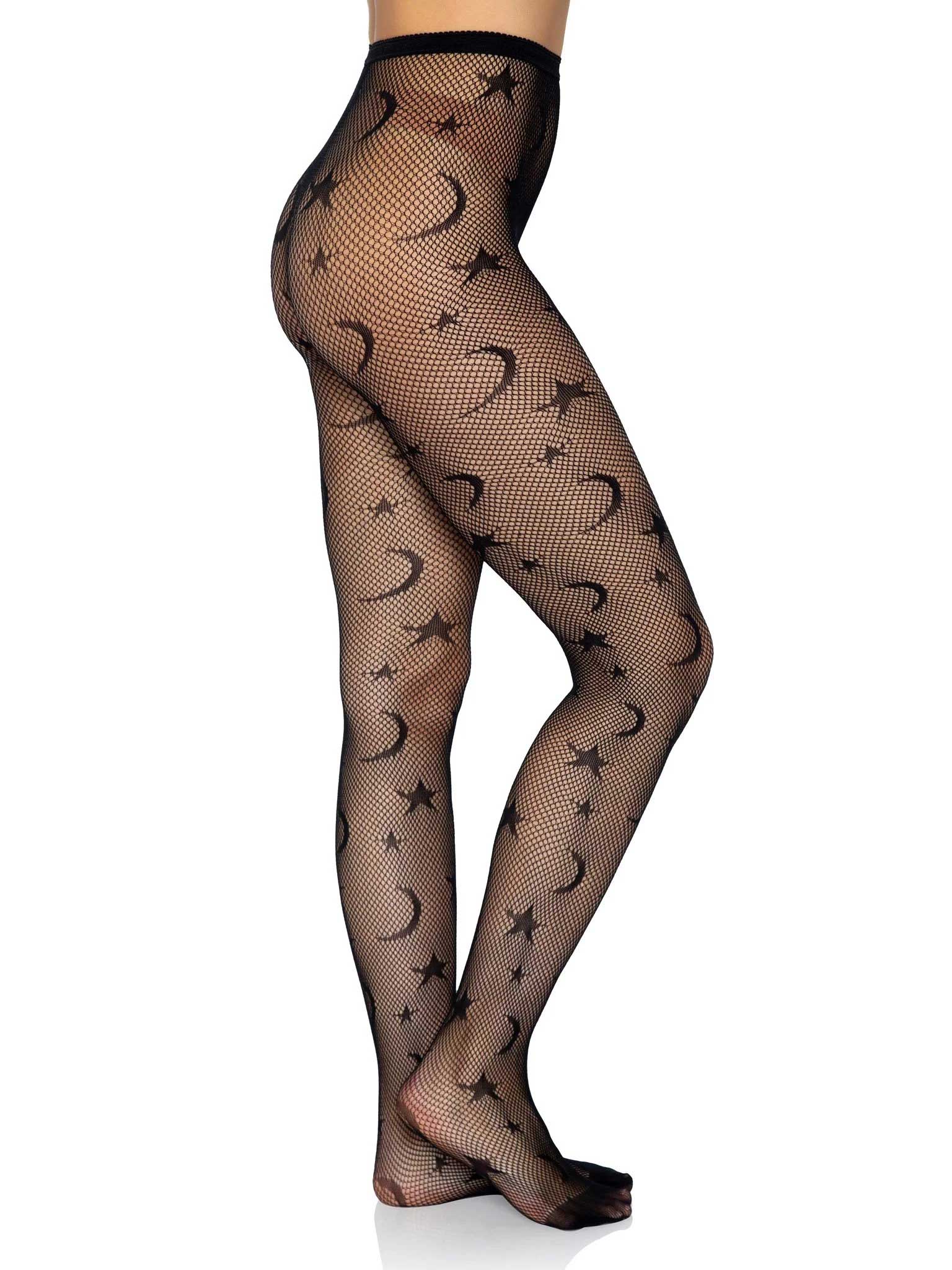 Celestial Net Tights - One Size - Black - Not Very Vanilla