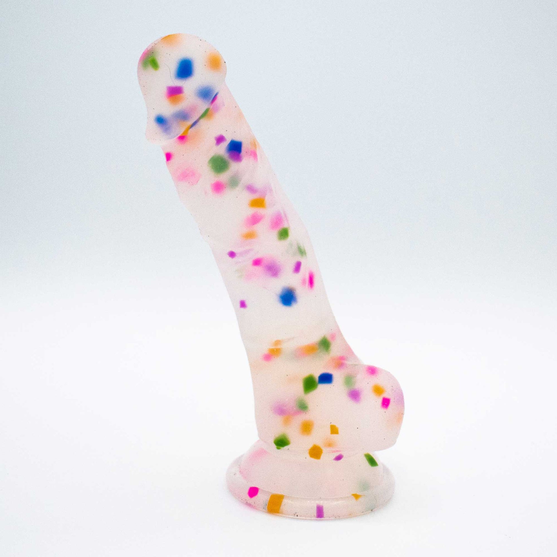 Cock-a-Palooza Confetti Silicone Suction Dildo - Not Very Vanilla