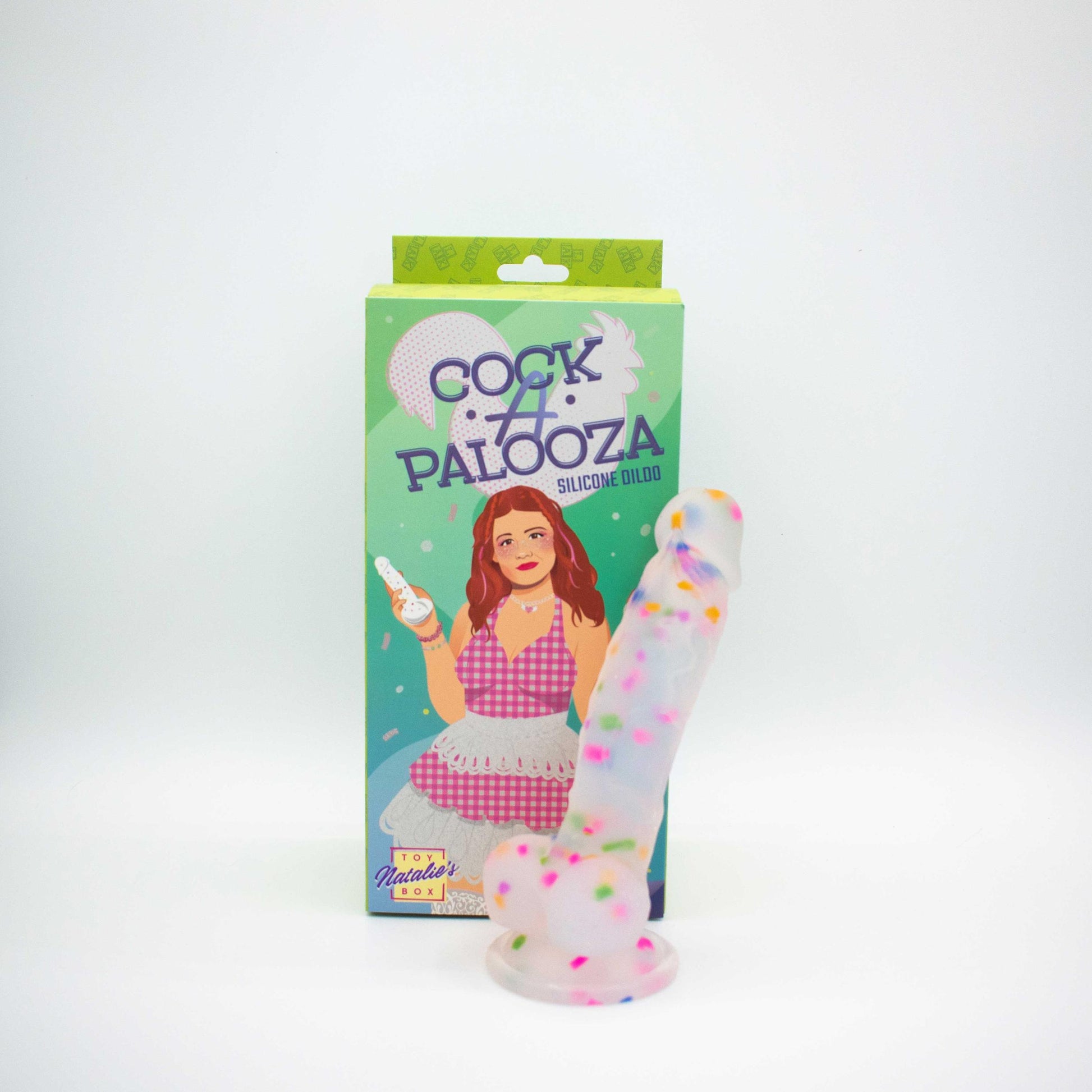 Cock-a-Palooza Confetti Silicone Suction Dildo - Not Very Vanilla