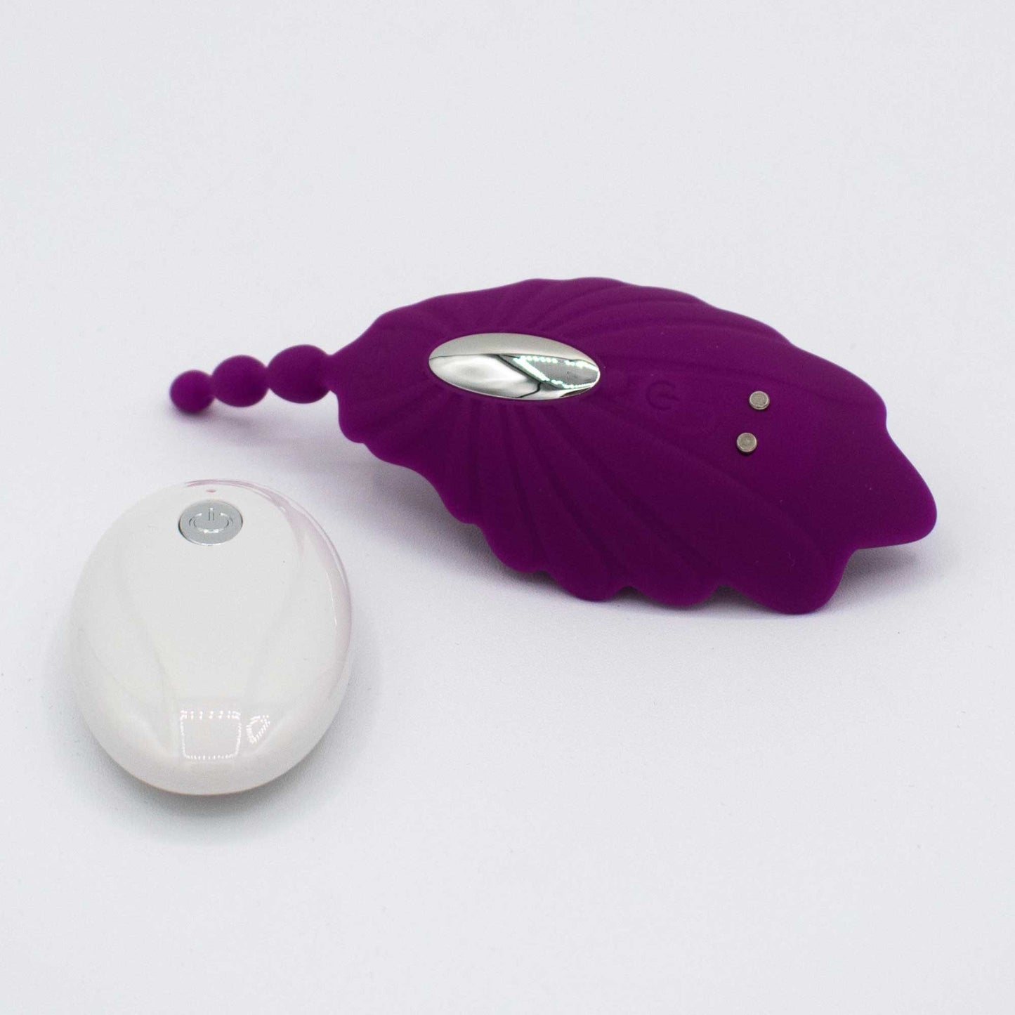 Shell Yeah! Remote Controlled Wearable Panty Vibrator - Purple - Not Very Vanilla