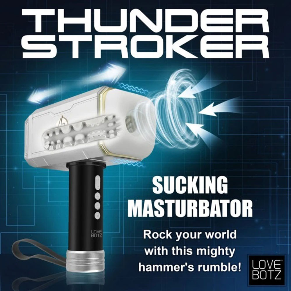 Thunder Stroker Sucking Masturbator - Silver - Not Very Vanilla