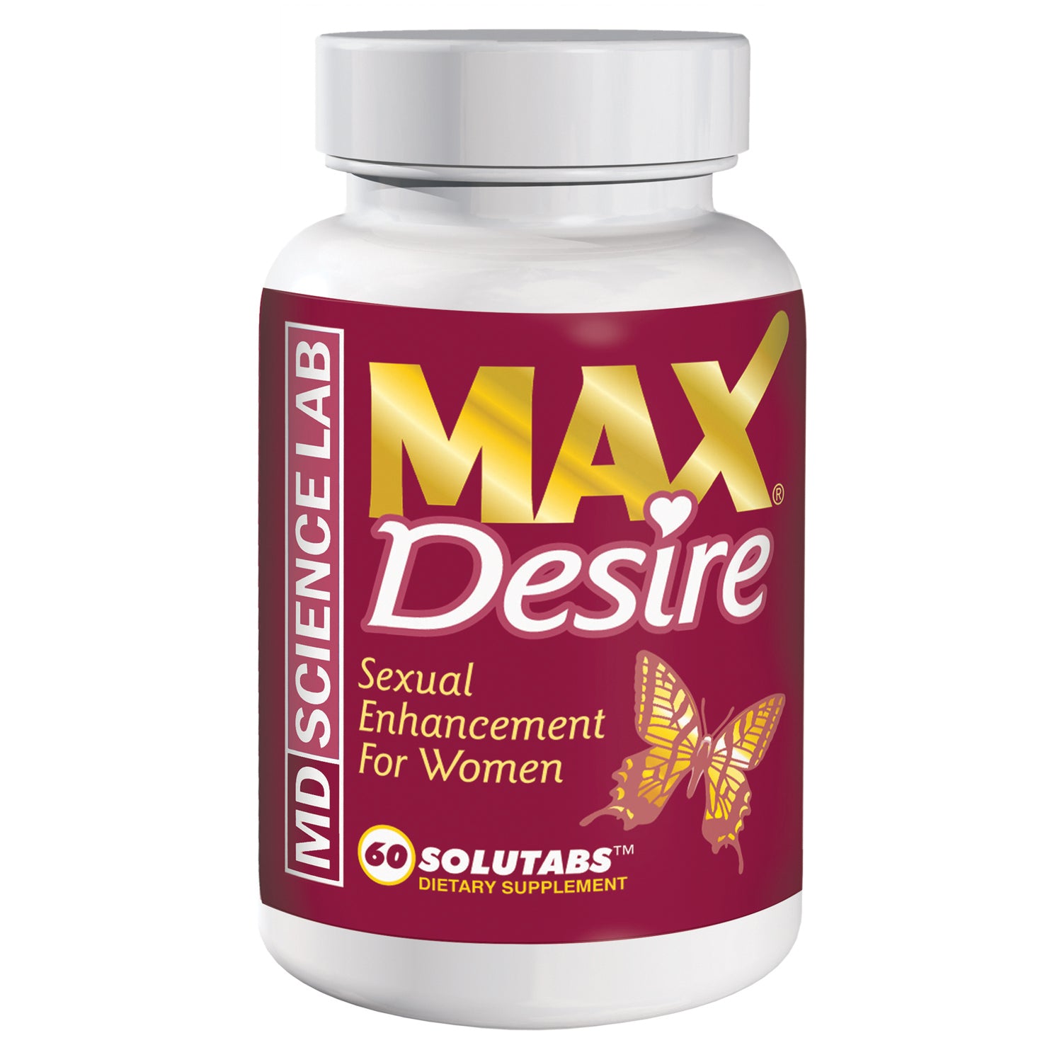 Max Desire - Cap Bottle - 60 Solutabs - Not Very Vanilla