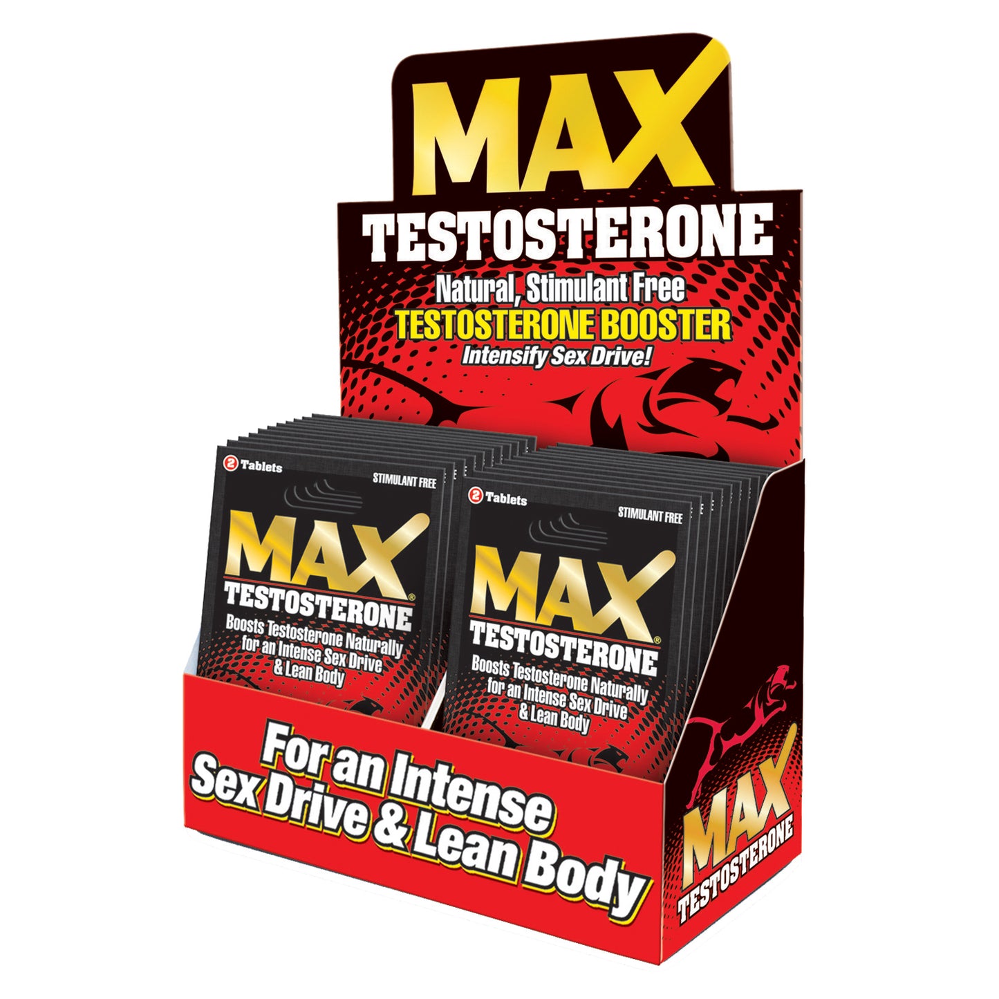 Max Testosterone - 24 Count Display - 2 Count Packets - Not Very Vanilla