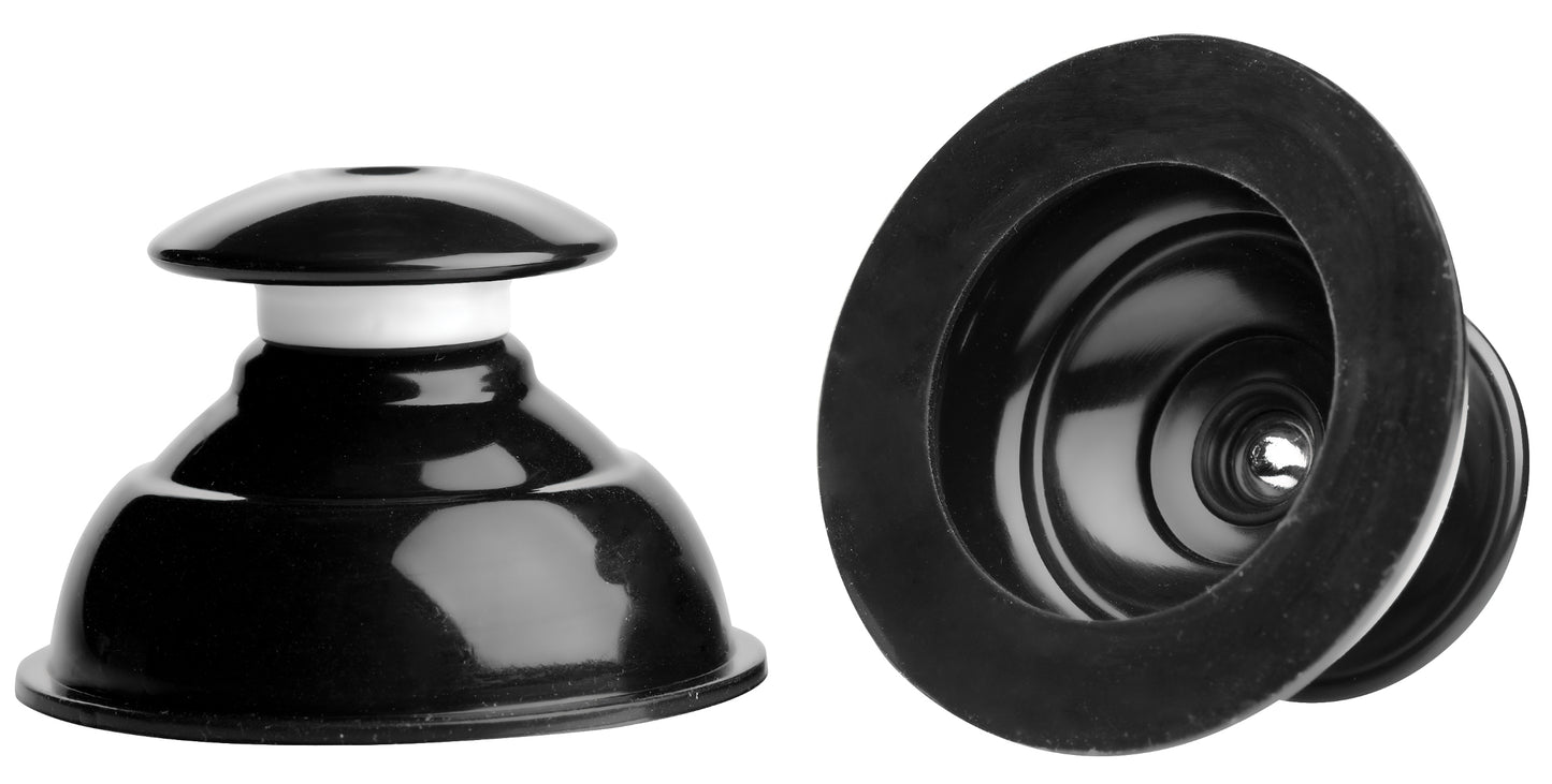 Master Series - Plungers Extreme Suction Nipple Suckers - Black - Not Very Vanilla