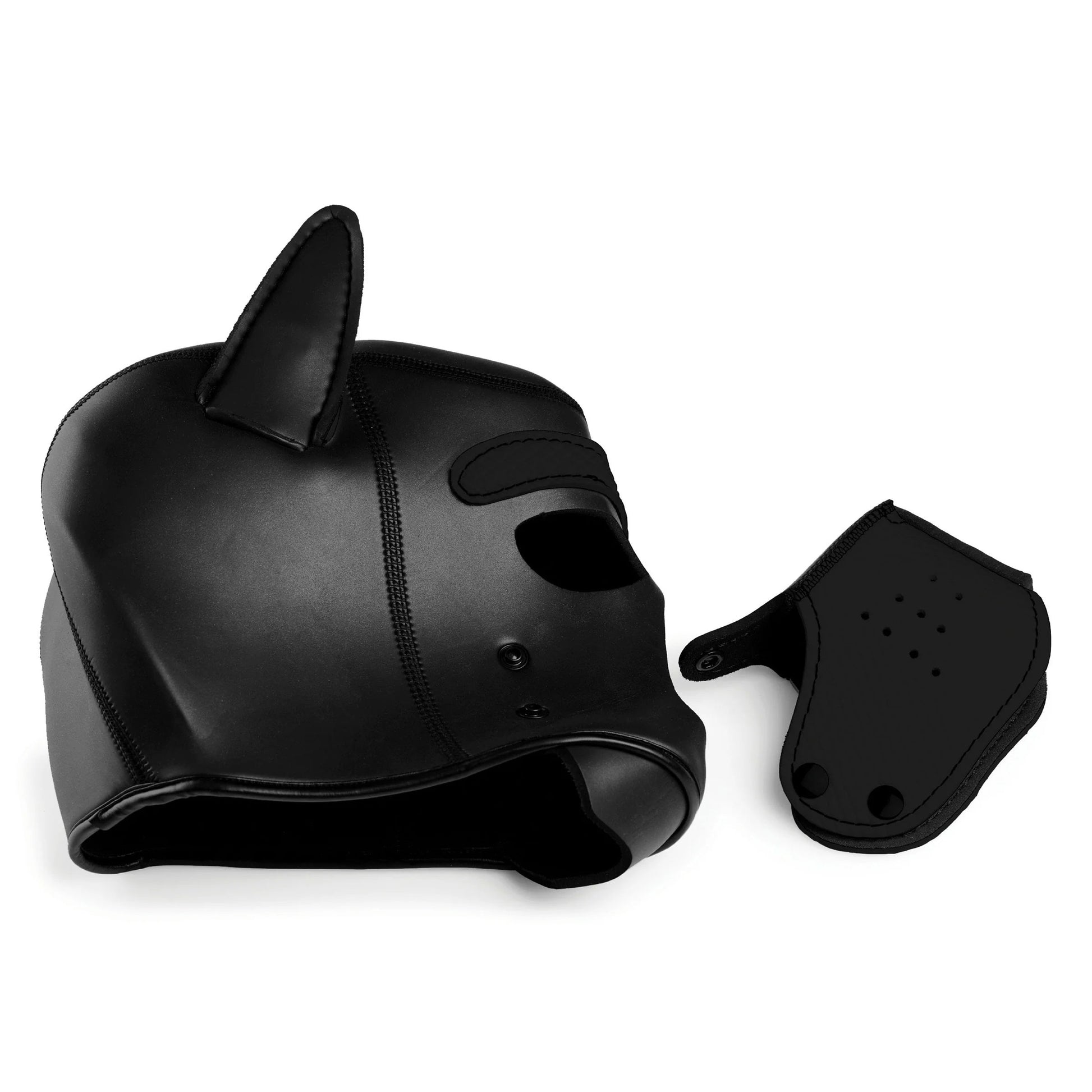 Spike Neoprene Puppy Hood - Black - Not Very Vanilla