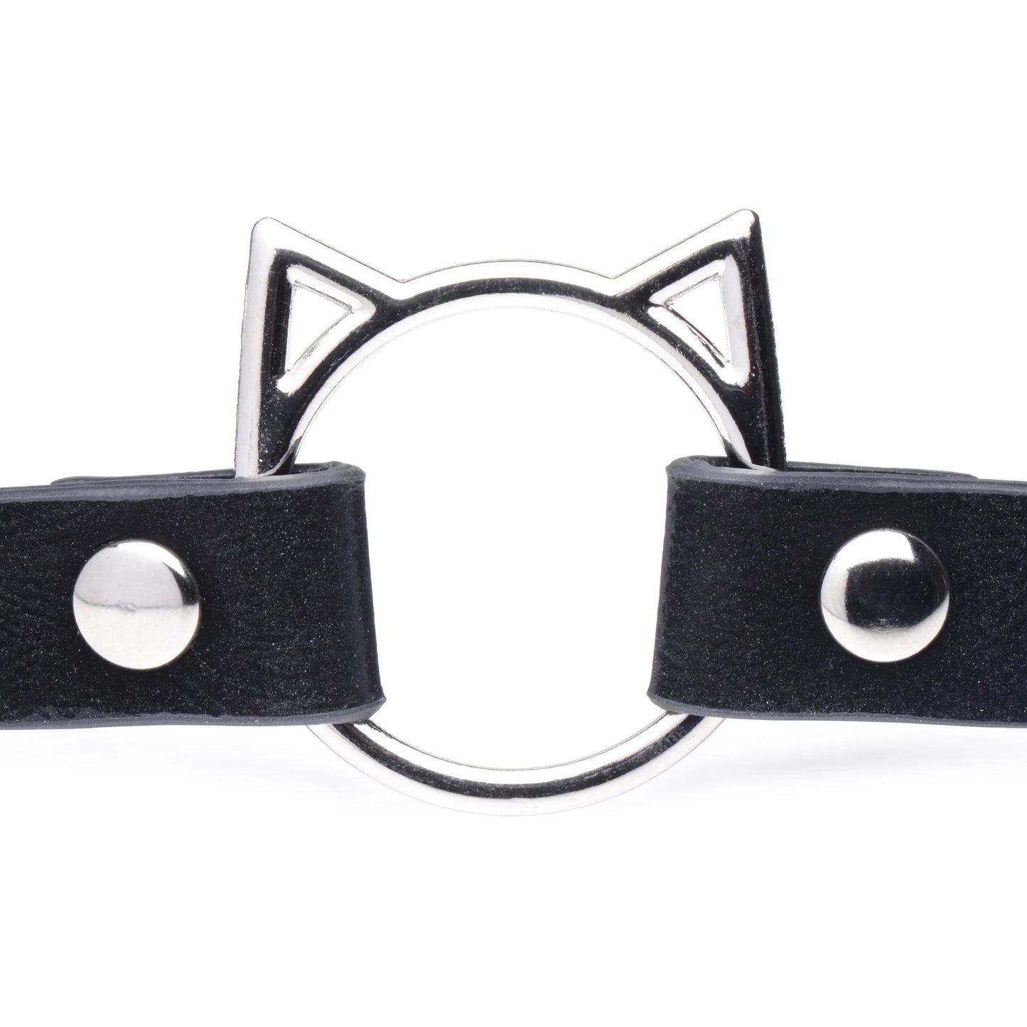 Kinky Kitty Ring Slim Choker - Black - Not Very Vanilla