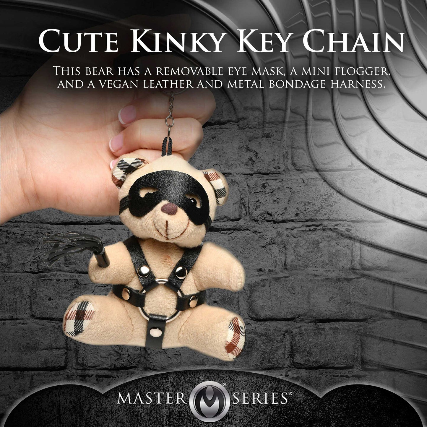 BDSM Teddy Bear Keychain - Not Very Vanilla