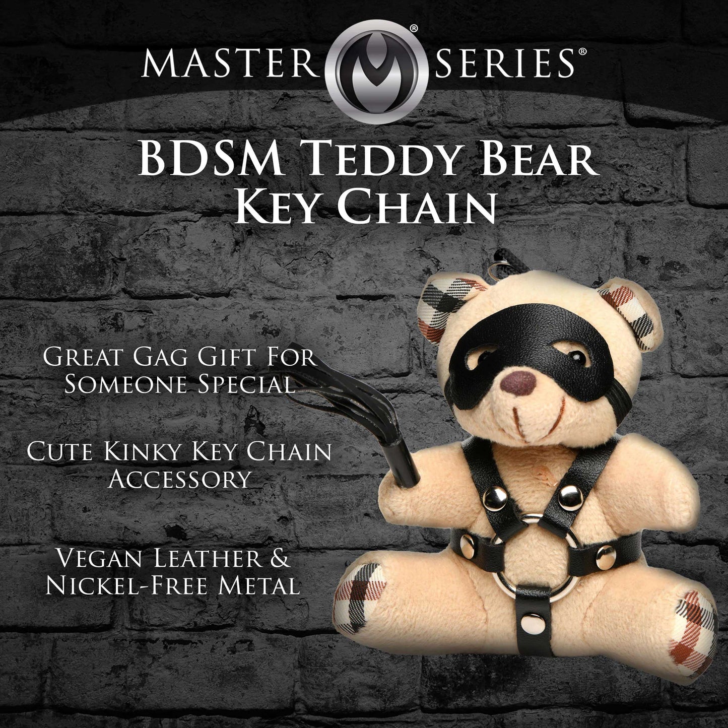 BDSM Teddy Bear Keychain - Not Very Vanilla