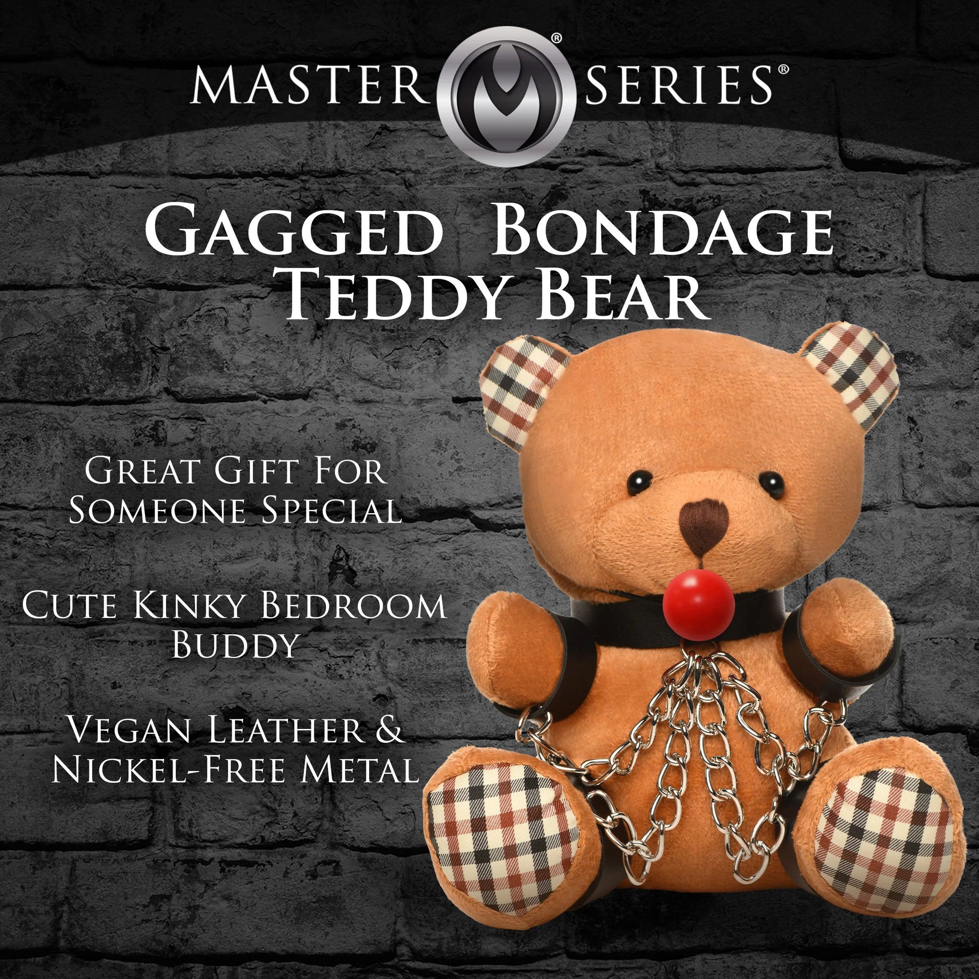 Gagged Teddy Bear Plush - Not Very Vanilla