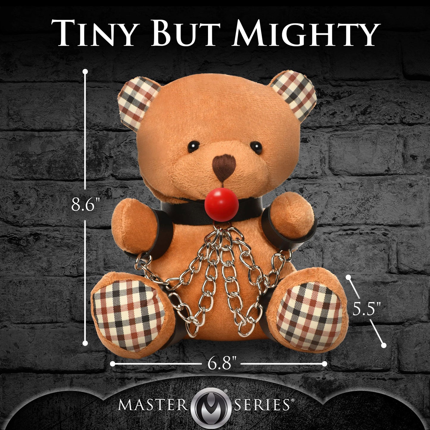 Gagged Teddy Bear Plush - Not Very Vanilla