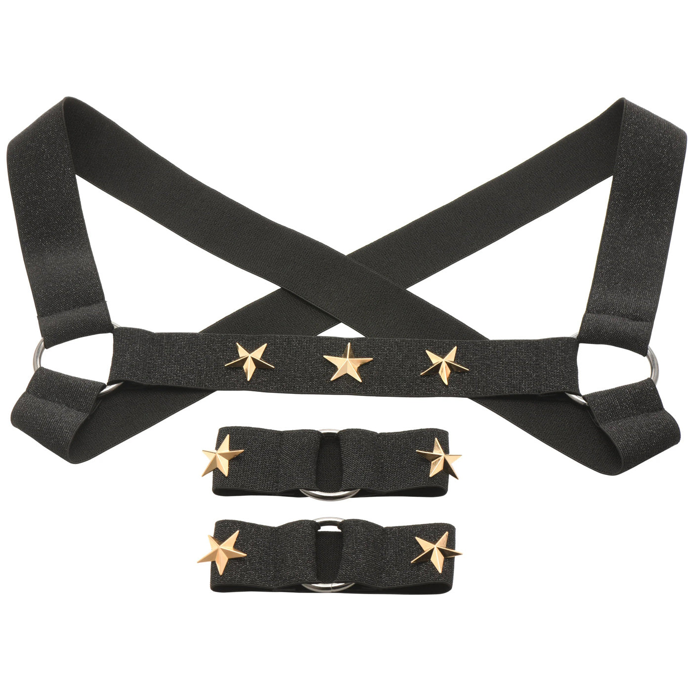 Star Boy Male Chest Harness With Arm Bands - Large/xlarge - Black - Not Very Vanilla