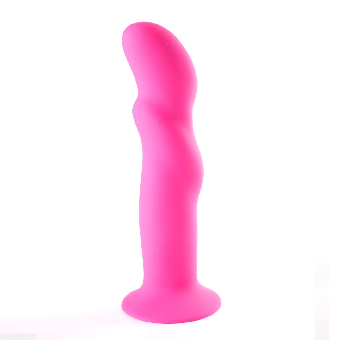 Riley Silicone Swirled Dong - Neon Pink - Not Very Vanilla