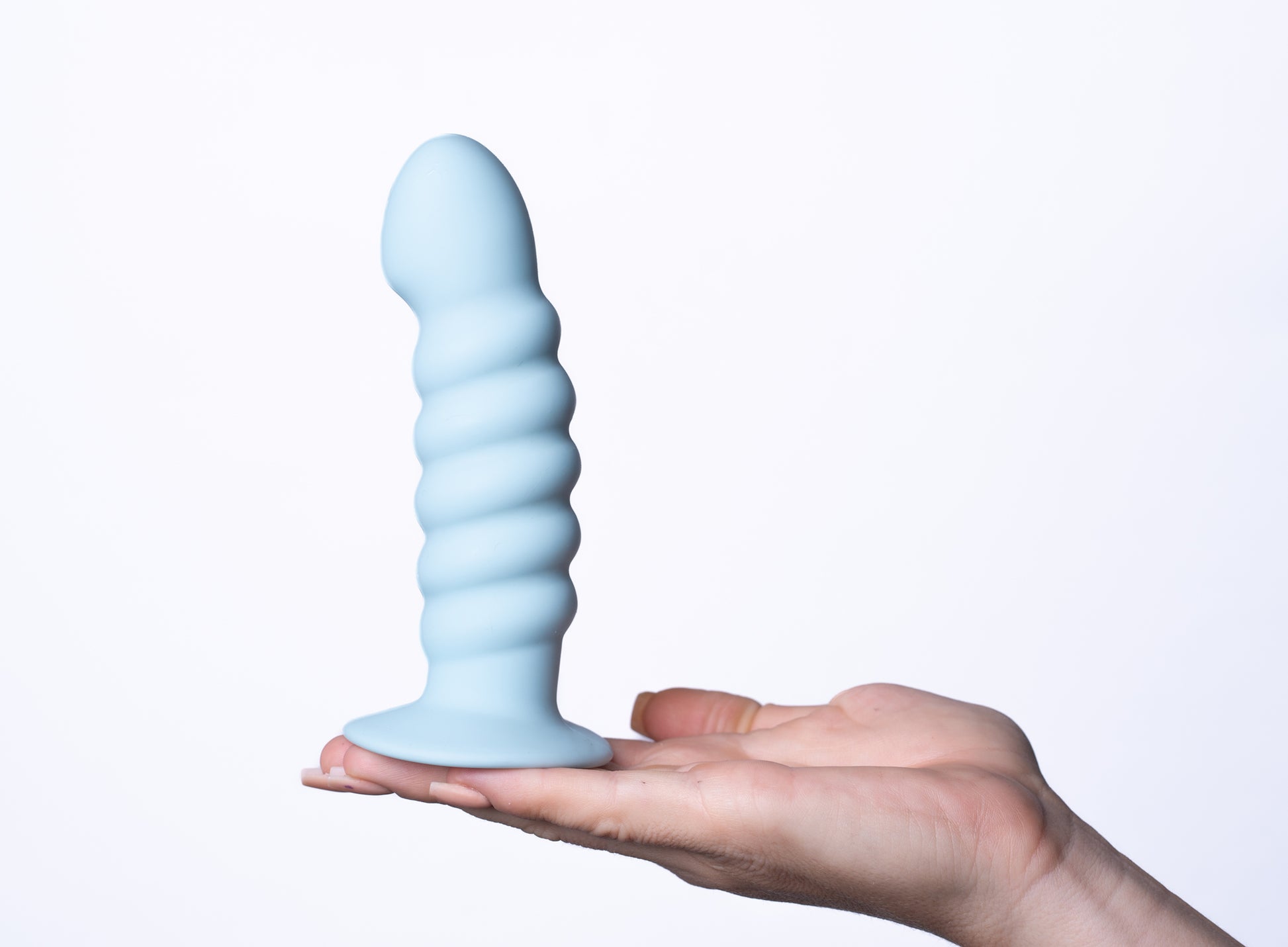 Paris Silicone Ribbed Dong - Blue - Not Very Vanilla