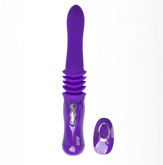 Monroe USB Rechargeable Silicone Thrusting  Portable Love Machine - Purple