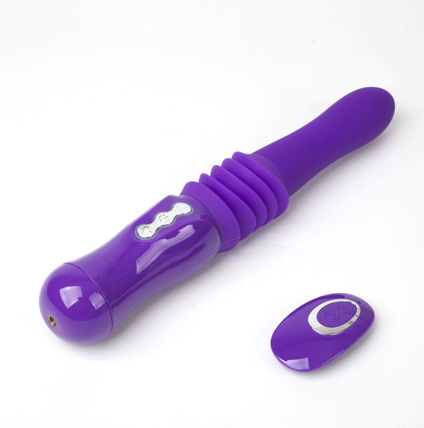 Monroe USB Rechargeable Silicone Thrusting  Portable Love Machine - Purple