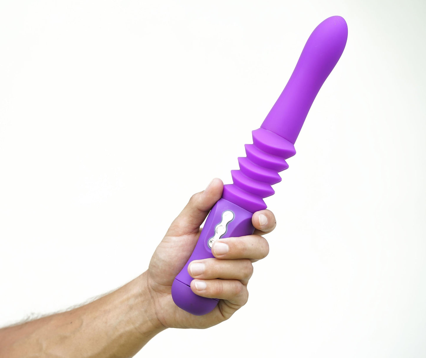 Monroe USB Rechargeable Silicone Thrusting  Portable Love Machine - Purple