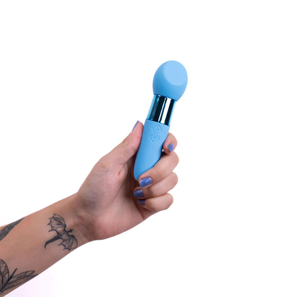 Rina Rechargeable Dual Motor Silicone 15- Function Vibrator - Blue