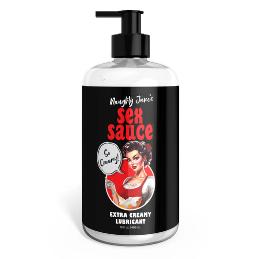 Naughty Jane's Sex Sauce Extra Creamy Lubricant 16 Oz - Not Very Vanilla