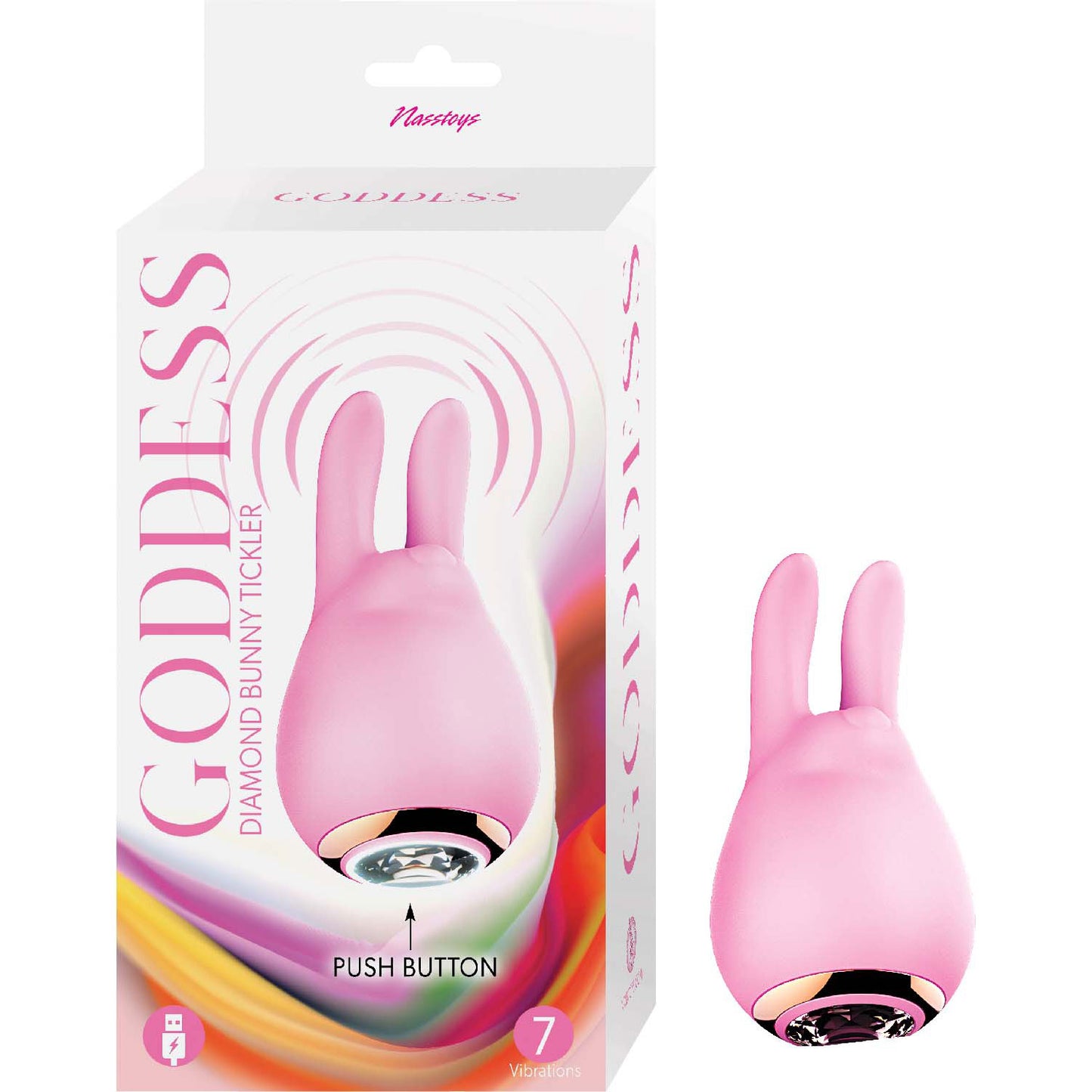 Goddess Diamond Bunny Tickler - Pink