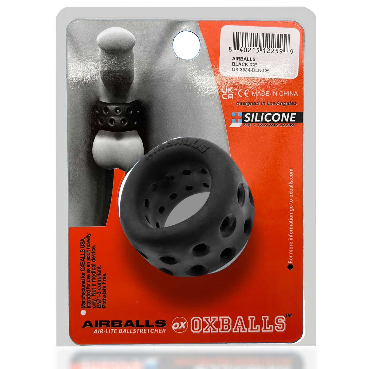 Airballs Air-Lite Vented Ball Stretcher - Black Ice - Not Very Vanilla