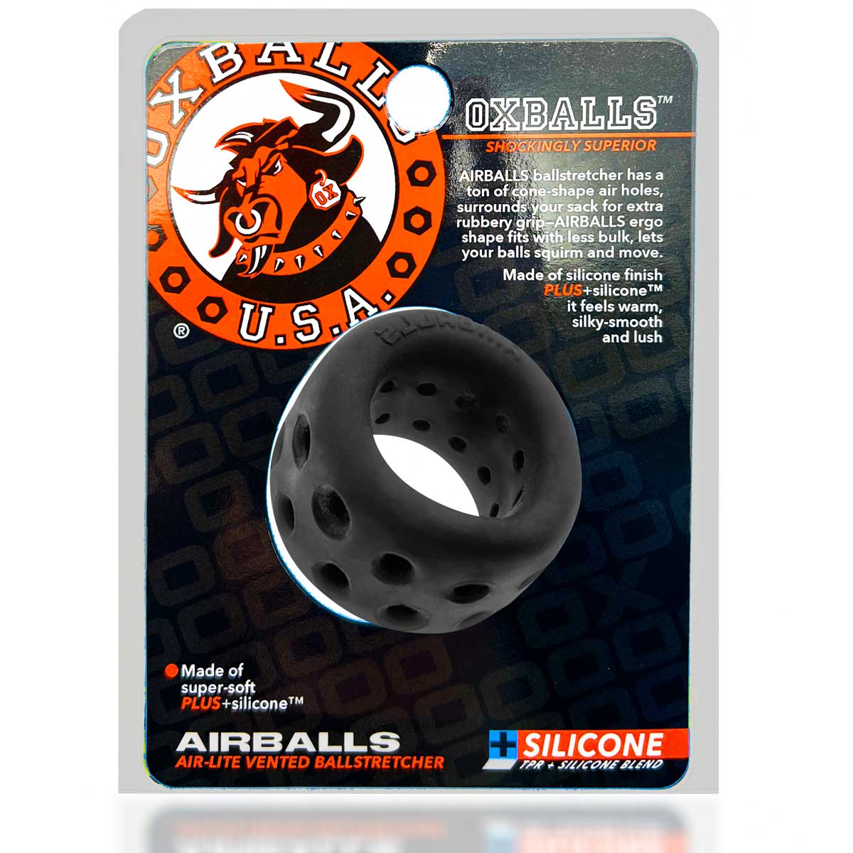 Airballs Air-Lite Vented Ball Stretcher - Black Ice - Not Very Vanilla