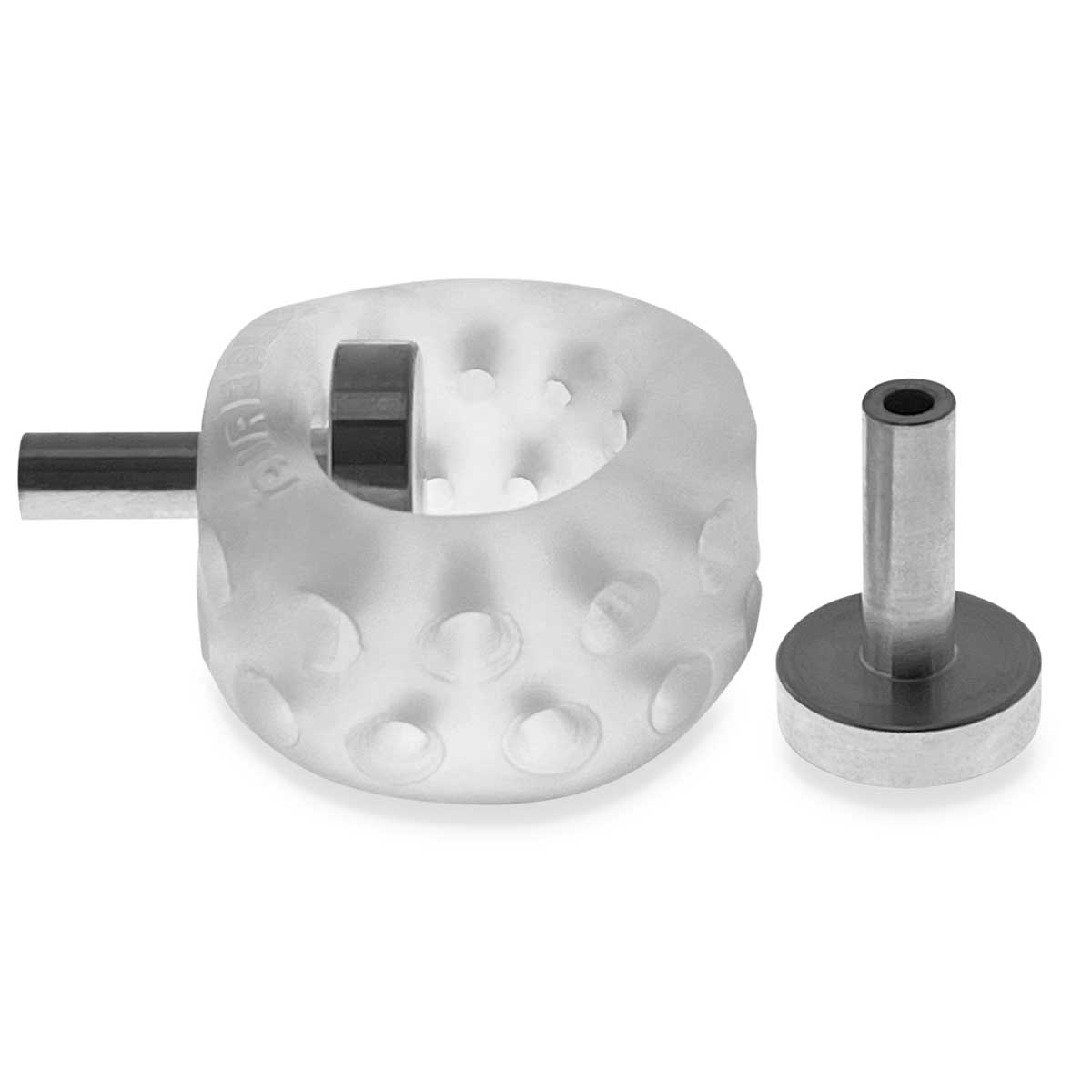 Airballs Electro Air-Lite Ballstretcher With Two 4mm Electro Contact - Clear Ice - Not Very Vanilla