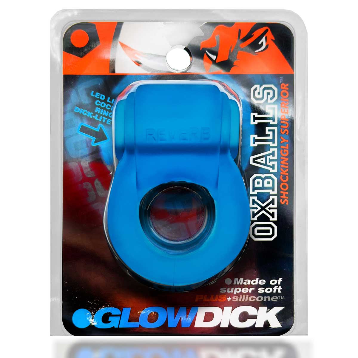 Glowdick Cockring With Led - Blue Ice - Not Very Vanilla