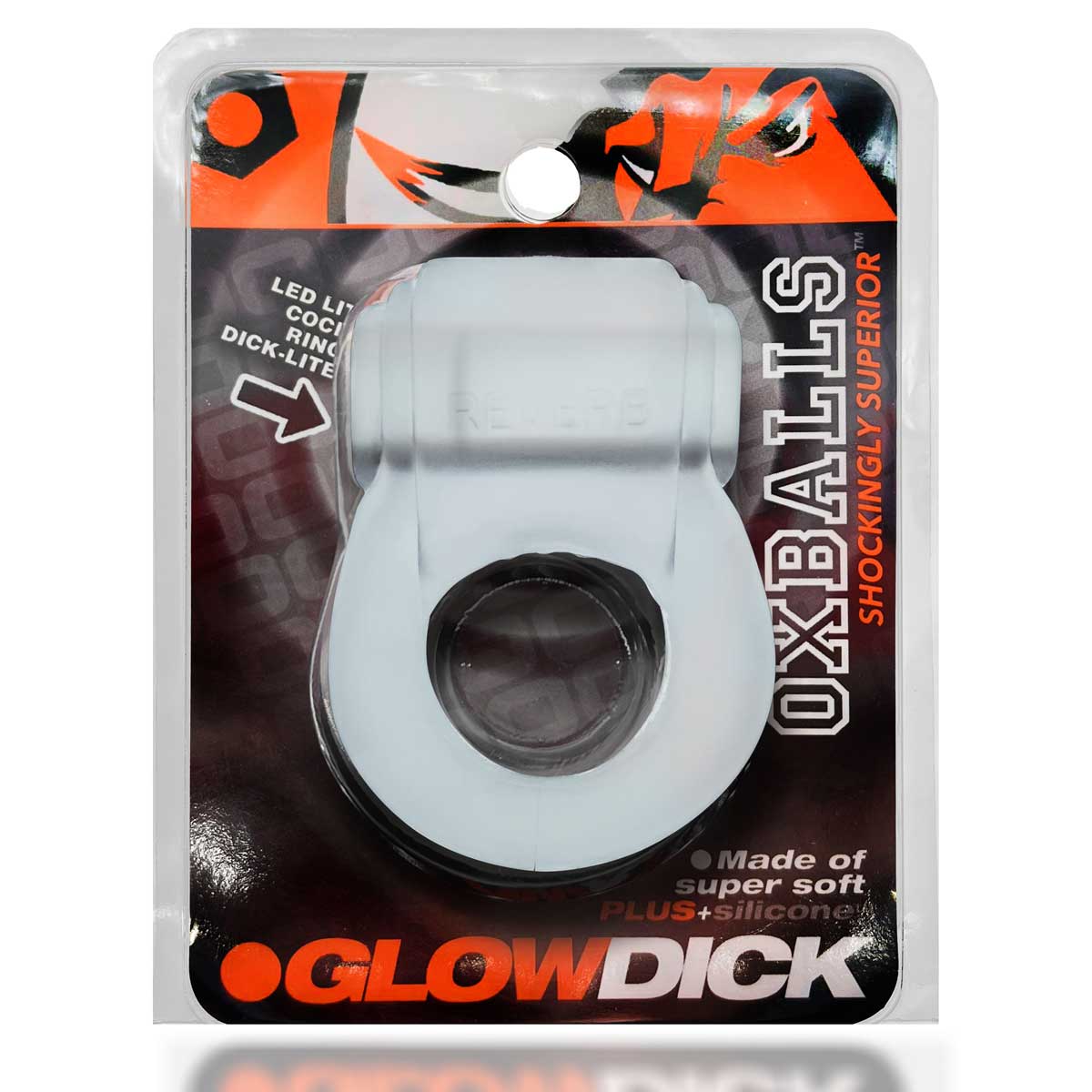 Glowdick Cockring With Led - Clear Ice - Not Very Vanilla