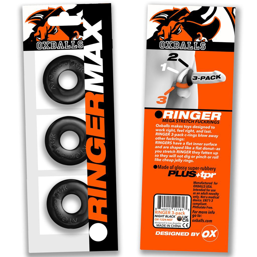 Ringer Max 3-Pack - Black - Not Very Vanilla