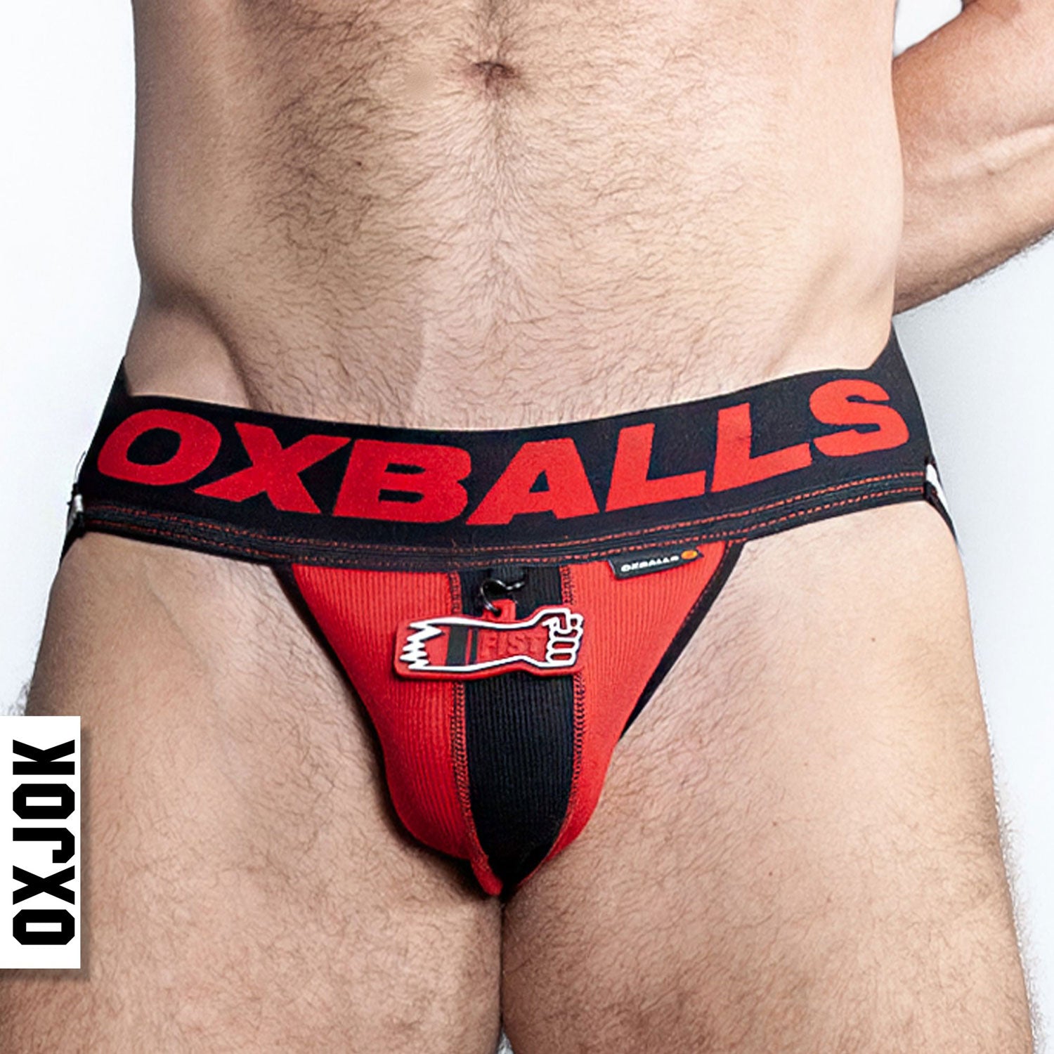 Fisterjock 3d Fist Tagger Jock Black/red Large - Not Very Vanilla