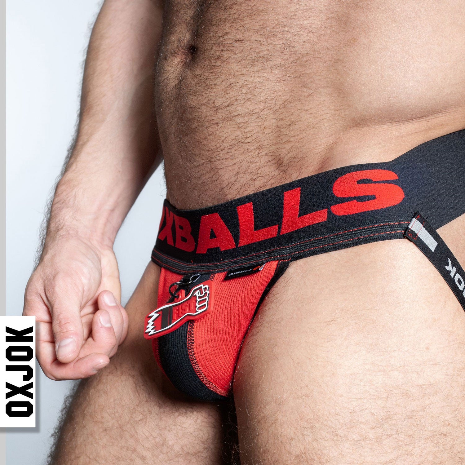 Fisterjock 3d Fist Tagger Jock Black/red Large - Not Very Vanilla