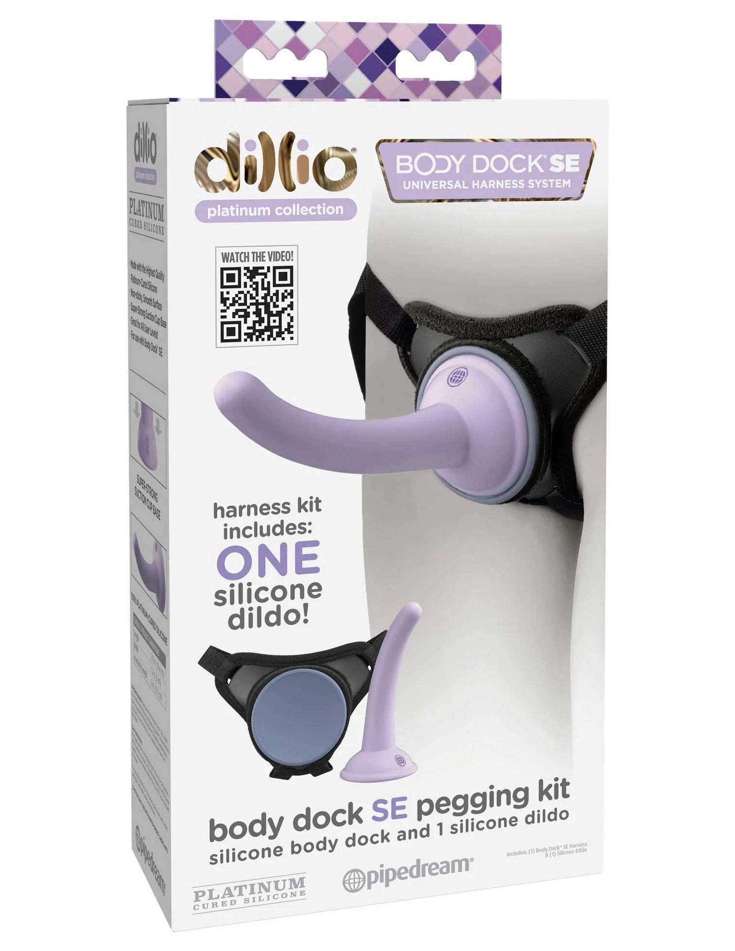 Dillio Platinum Body Dock Se Pegging Kit - 5 Inch - Purple - Not Very Vanilla