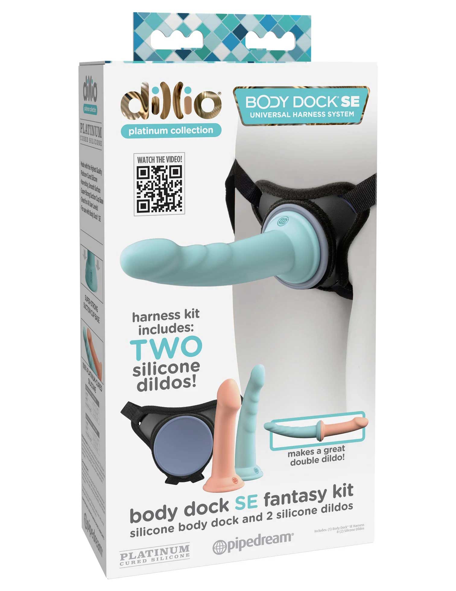 Dillio Platinum Body Dock Se Fantasy Kit - 6 Inch and 7 Inch - Blue and Pink - Not Very Vanilla