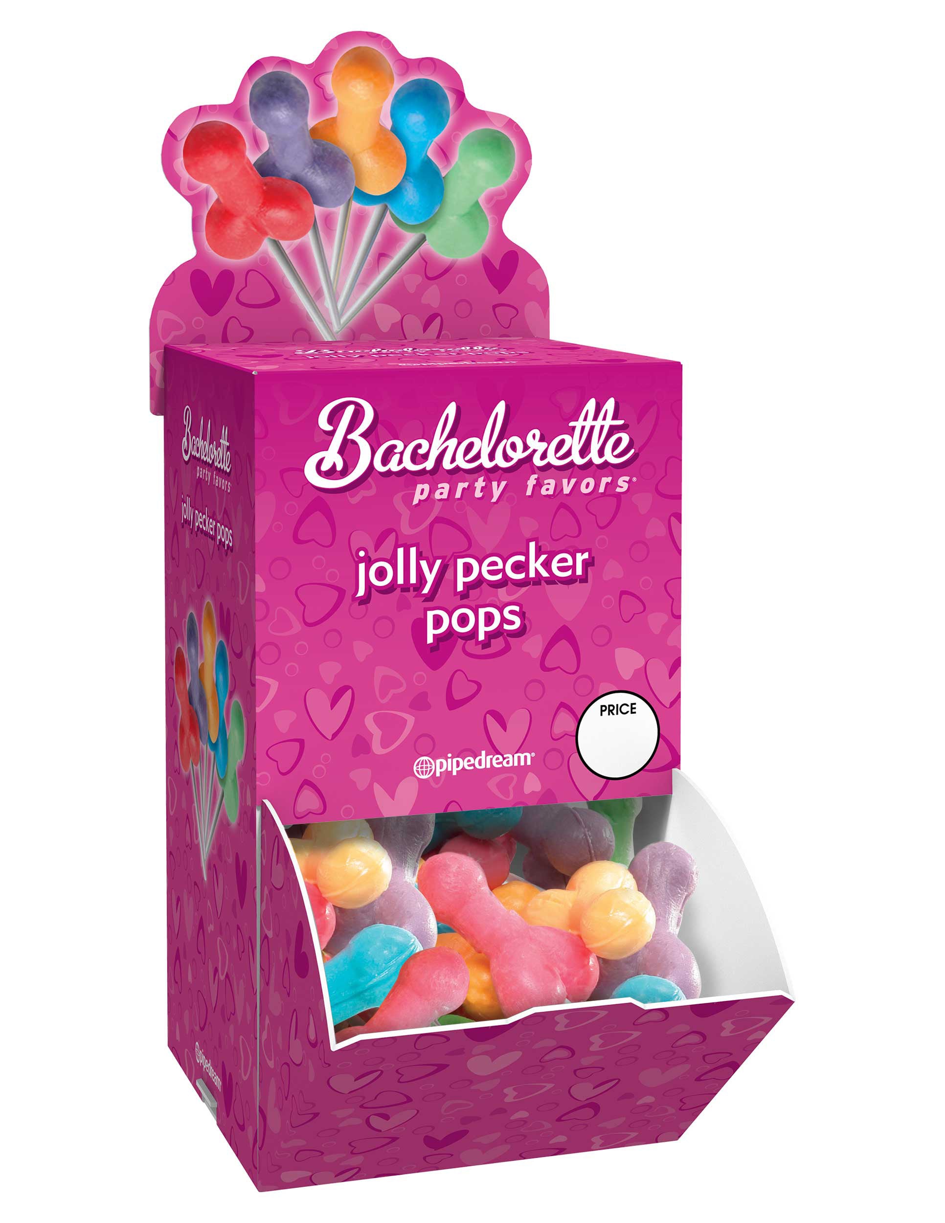 Bachelorette Party Favors - Jolly Pecker Pops - 50 Piece Display Box - Not Very Vanilla