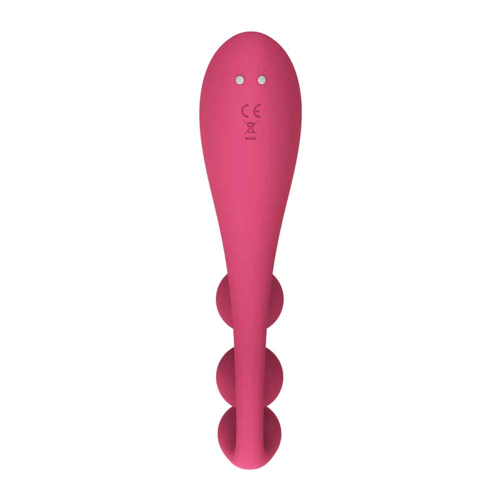 Tri Ball 1 Lay on Vibrator - Red - Not Very Vanilla